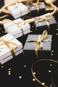 Gift Boxes with Ribbon Wrapping