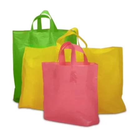 Matte Opaque Soft Plastic Loop Handle Shopping Bags - 2.25 Mil