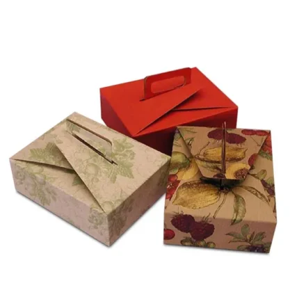 Flat Take-Out Boxes With Handle | Giftboxesuae.com