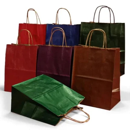 Colored Tint Kraft Shopping Bags |Giftboxesuae.com