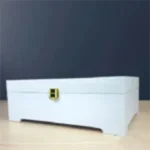 white wooden piano finish box